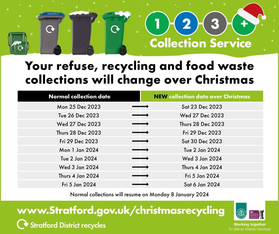 Xmas Refuse & Recycling Collection Dates Avon Dassett